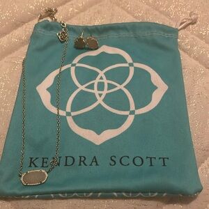 Kendra Scott iridescent drusy necklace and matching earrings